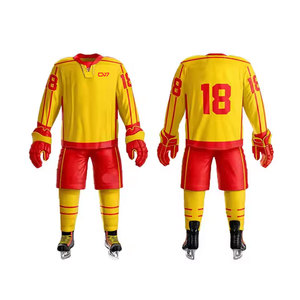 Meilleure vente prix d'usine uniforme de hockey sur glace meilleur matériel fait uniforme de hockey sur glace pour unisexe - Product Image 4