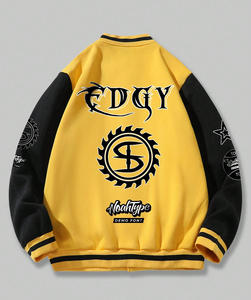 Varsity vestes hommes femmes personnalisé logo broderie léger laine corps en cuir manches bomber veste 2025 - Product Image 2