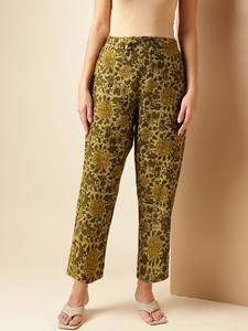 <b>Women</b> Floral Printed Regular Thread Work Pure Cotton <b>Kurta</b> With Trouser With Dupatta indian pakistani salwar kameez suit - Product Image 5