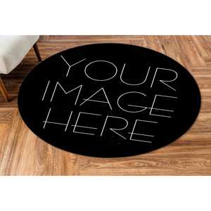 พรมกำมะหยี่ทรงกลมส่วนบุคคล: ภาพที่กำหนดเองการตกแต่งที่ทันสมัยพรมบางใยสังเคราะห์ - Product Image 4