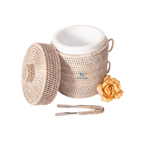 Mới Đến Bia Mát Hộp Mây Xô Đá Handmade Với 100% Đam Mê Từ Việt Nam Thợ Thủ Công Xô Đá Với Kẹp - Product Image 3