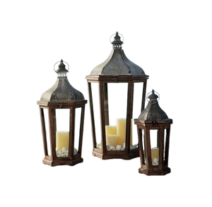 Lanterne rustique pour look vintage à la maison et au restaurant disponible en conception et forme personnalisées pour un usage régulier - Product Image 1