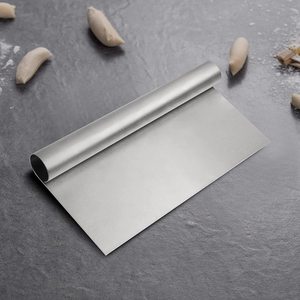 ขายส่งโลโก้ที่กําหนดเองเค้ก Scraper เครื่องตัดสแตนเลสพิซซ่าขนมปังแป้งขูดอเนกประสงค์เครื่องมืออบ - Product Image 3