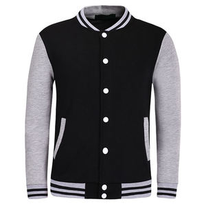 Collège Letterman col montant Baseball veste broderie toile tissu printemps saison épaule CollegeBaseballjacket pour hommes - Product Image 3