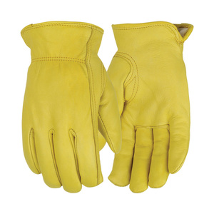 Recién llegado, guantes de conducción de seguridad de cuero puro rojo, negro y marrón con pulsera elástica transpirable antideslizante personalizable - Product Image 2