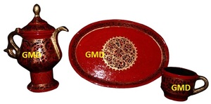 ชุดน้ำชากระดาษตกแต่งด้วยมือลายดอกไม้แบบดั้งเดิมสำหรับตกแต่งบ้าน - Product Image 6