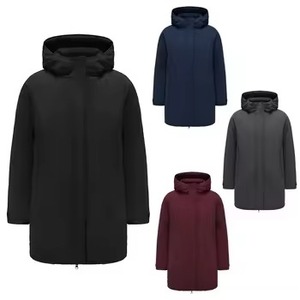 Veste matelassée rembourrée en polaire surdimensionnée pour homme, personnalisée par OEM, veste d'hiver à capuche zippée - Product Image 2