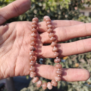 Collar de cuentas de aventurina marrón natural, cuentas redondas de piedras preciosas de 8 mm, collar de cuentas curativas de aventurina natural, regalo de joyería para ella - Product Image 1