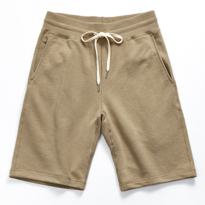 Short de sport en éponge française 340gsm personnalisé vintage couleur unie short de sport blanc d'été - Product Image 3
