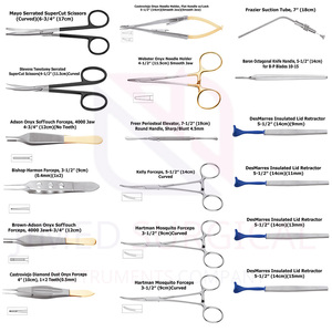 Seiff 18Pcs Juego de instrumentos quirúrgicos de blefaroplastia de acero inoxidable | Kit de cirugía plástica manual al por mayor para quirófanos - Product Image 1