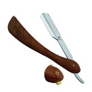 Navaja de afeitar de acero plegable manual para barbería, herramientas de depilación, rasuradoras - Product Image 1