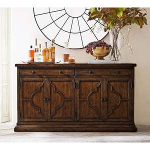 ตู้ไม้เก็บอาหารสไตล์ยุโรปโบราณสำหรับรับประทานอาหารหรือห้องนั่งเล่นเฟอร์นิเจอร์ภายในบ้าน - Product Image 1