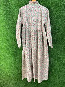 ชุดเดรสผ้าฝ้ายอินเดียพิมพ์ลายดอกไม้ฤดูร้อนคอลเลกชั่นชุดใส่ตอนกลางวันสวมใส่สบายสุดหรูเสื้อคอตตอนออร์แกนิก - Product Image 5