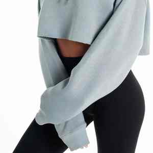 La mejor Fabricación de sudaderas con capucha transpirables antiarrugas para mujeres, tendencia superior, alta exigencia, Venta caliente, sudaderas con capucha cortas de secado rápido - Product Image 3