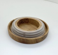 Couvercle en bois pour bocaux, décoration intérieure, cadeaux, usage chimique industriel, taille personnalisée, logo, fabriqué au Vietnam, design en verre dépoli, joint en silicone