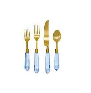 Juego de Cubiertos de Resina Acrílica con Mango para Fiestas, Eventos, Cenas, Juego de Cucharas, Cubiertos de Restaurante - Product Image 4