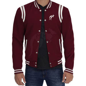 Nouvelle veste de baseball tendance pour homme avec col montant et logo frontal, 100 % coton, style vintage, personnalisable - Product Image 1
