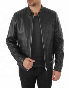 Chaqueta de Cuero PU para Hombre, Estilo Motero, con Cuello Alto, de Alta Calidad, Informal y a la Moda - Product Image 1
