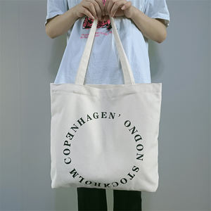 กระเป๋าช้อปปิ้งผ้าคอตตอนหูจับยาวกระเป๋าช้อปปิ้งแฟชั่นใหม่ทันสมัยกระเป๋าช้อปปิ้งผ้าคอตตอนหูจับยาวมีขนาดที่กำหนดเองได้ - Product Image 2