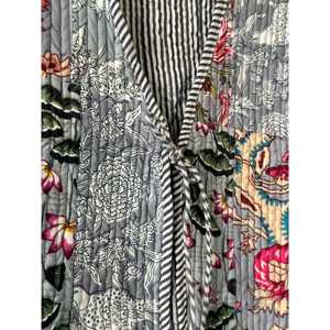 Gilet Bohème Réversible Fait Main pour Femme, Veste Kimono Matelassée en Coton, Laine et Mélanges - Product Image 2