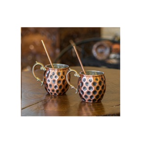 Moscow Mule Mug 100% Pure Solid <b>Copper</b> Mugs Hammered <b>Copper</b> Cups With Black Box Gift Packing Retail Packing Logo Printed - Product Image 3