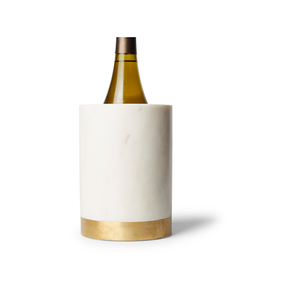 Meilleur refroidisseur de seau à glace de bière en marbre Refroidisseur de bouteille de vin en marbre Accessoires de bar Champagne couleur blanche - Product Image 2