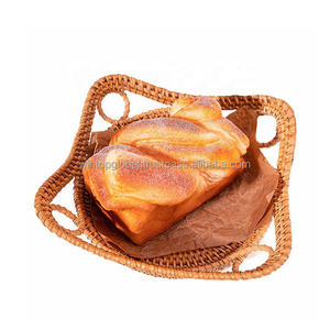 Juego de Bandejas Decorativas de Mimbre Tejidas a Mano, Bandeja de Comida Poligonal Individual, para Sala de Estar, Baño, Restaurantes, Alta Calidad - Product Image 6