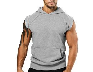 Sudaderas con capucha de gimnasio personalizadas Nuevo estilo para hombre Sudadera con capucha sin mangas Última Sudadera con capucha de entrenamiento para hombre Material transpirable - Product Image 4