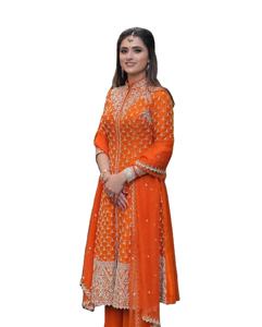 NOUVEAU DESIGNER FÊTE WEAR CHINE SEQUENCES TOP DE TRAVAIL AVEC DUPATTA - Product Image 1