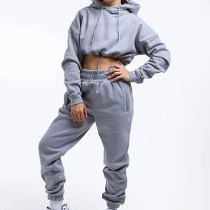 Sudadera Corta de Invierno para Mujer, Precio Económico al por Mayor, 100% Algodón, Logotipo Frontal Personalizado, Ligera - Product Image 2