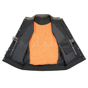 Gilet en cuir de moto pour hommes Gilet en cuir de haute qualité fabriqué au Pakistan pour la vente en ligne - Product Image 3