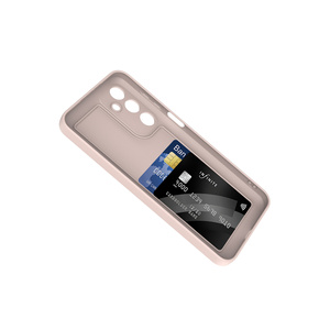 Coque en silicone souple ASMA Vitra pour Samsung Galaxy A16, antichoc avec porte-cartes et protection de l'appareil photo, disponible en rose - Product Image 3