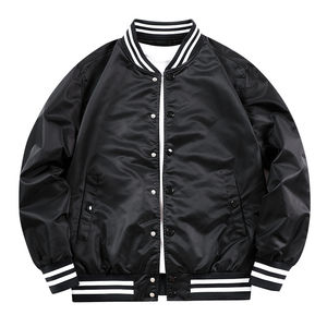 Blouson d'université vintage mince pour hommes personnalisable vente en gros col montant polaire automne baseball bombardier avant vente chaude hiver - Product Image 1