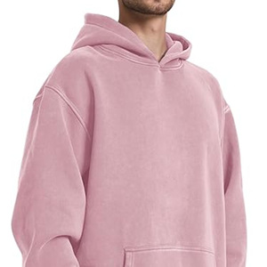 Fabricant de sweat à capuche en coton personnalisé broderie simple poids lourd délavé à l'acide style coréen Streetwear pour femmes hommes hiver - Product Image 5