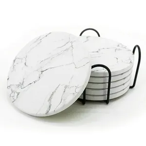 Most Popular Handmade <b>Marble</b> <b>Coasters</b> Luxury Style Tableware for Home Kitchen Restaurant Mats & Pads - Product Image 1