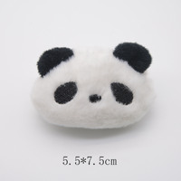 En gros, Appliques et patchs brodés et rembourrés en forme de visages d'animaux en peluche (Panda, Grenouille, Ours) pour vêtements, pinces à cheveux et accessoires de bricolage