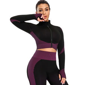 Meilleur prix bas OEM Ensembles de yoga pour femmes à vendre Meilleures ventes Ensembles de yoga pour femmes sans couture à séchage rapide avec logo personnalisé - Product Image 2