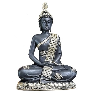 Estatua de Buda de calidad superior, Material de resina, Samadhi, Buda para decoración del hogar (negro) - Product Image 2