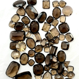 Quartz fumé de forme mélangée pierre précieuse à facettes Quartz fumé naturel pierre de coupe Quartz fumé de qualité supérieure pierre en vrac pour la fabrication de bijoux - Product Image 1