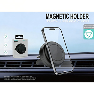 Support magnétique universel pour téléphone de voiture en plastique ABS, fixation sur grille d'aération ou tableau de bord - Product Image 4