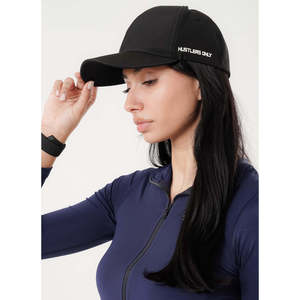Gorra de Béisbol Negra Hustlers Only, 6 Paneles, Ajustable, Logotipo Bordado, Unisex, Uso Casual, Gorra de Béisbol Oxford - Negra, 5 Paneles - Product Image 3