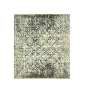 Grand tapis moderne en laine fabriqué à la main Tapis brodé luxueux avec motif abstrait pour le salon - Product Image 4