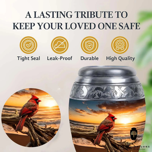 โกศเผาอลูมิเนียมทำด้วยมือเคลือบขนาดใหญ่ (220ลูกบาศ์ก) และของที่ระลึก (3ลูกบาศ์กใน) โกศที่กำหนดเอง - Product Image 4