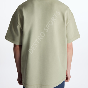 Nueva llegada al por mayor de verano de los hombres camisetas personalizadas su propio logotipo en la parte delantera y trasera de moda casual desgaste transpirable hombres t-shir - Product Image 4