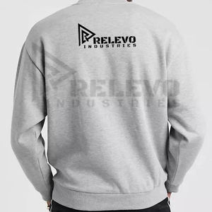 Sweatshirts d'hiver pour hommes unis, 100% coton, doublure en polaire, pull-over uni, séchage rapide, respirant, personnalisable, impression de logo personnalisée - Product Image 5