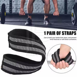 Logo personnalisé de haute qualité sangles de poignet en néoprène Figure 8 Design pour entraînement de gymnastique dynamophilie haltérophilie Fitness sécurité - Product Image 4