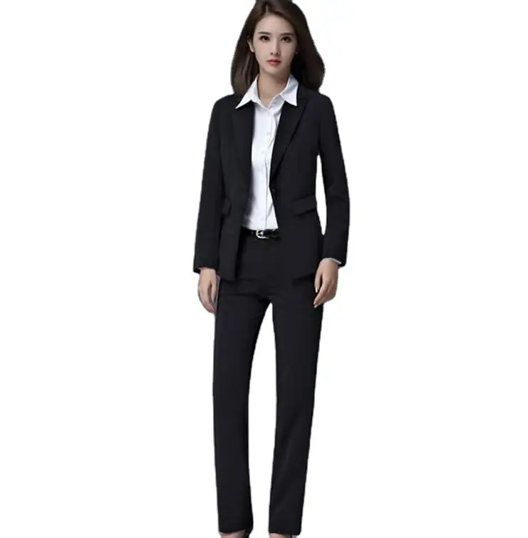 Wholesale Customized set lady office uniform fashion female work suit women elegant business pant 3 Piece suits 2020