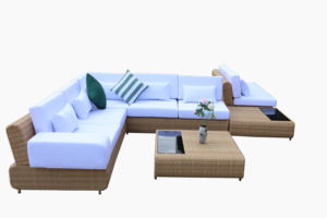 Juego de Muebles de Exterior de Ratán Sintético PRSF-211, Sofá Moderno Impermeable para Apartamento, Sala de Estar, Villa, Hotel, Comedor, Duradero - Product Image 6