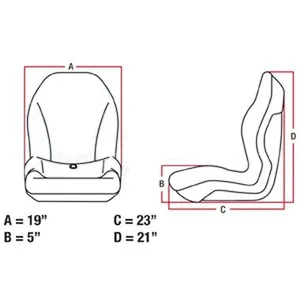 Asiento para tractor cortacésped compacto Gator Loader con reposabrazos - Product Image 5