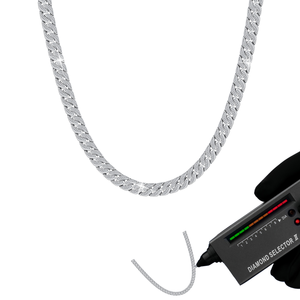 Joyería de Hip Hop de alta calidad, cadena de eslabones de moissanita de Plata de Ley 925, collar de cadena cubana para Unisex de 18/20/22/24 pulgadas - Product Image 3